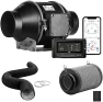 Thumbnail Smart Inline Duct Fan with Humidity Temperature Control — Smart Fan, iPower