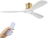 Thumbnail Smart Wood Flush Mount Ceiling Fan with Lights — Smart Fan, Hoenofly