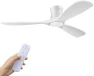 Thumbnail Smart Wood Flush Mount Ceiling Fan with Lights — Smart Fan, Hoenofly