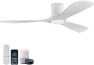 Thumbnail Smart Wood Flush Mount Ceiling Fan with Lights — Smart Fan, Hoenofly
