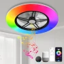 Thumbnail WiFi Low Profile Ceiling Fan with Light — Smart Fan, BAYSQUIRREL