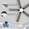 Thumbnail 52 Inch Ceiling Fans with Lights, Smart Low Profile Ceiling Fan with Light and Remote Control — Smart Fan, Hoenofly