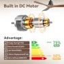Thumbnail Smart Ceiling Fan no Lights — Smart Fan, Sofucor