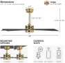 Thumbnail Smart Ceiling Fan with Lights and 3 Downrods — Smart Fan, WINGBO