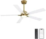 Thumbnail Smart Ceiling Fan with Lights and 3 Downrods — Smart Fan, WINGBO
