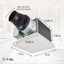 Thumbnail WhisperGreen Select Dual Speed Ceiling Mount Exhaust Fan, Designer Grille — Smart Fan, Panasonic