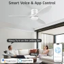 Thumbnail Wood Smart Ceiling Fan with Light and Remote — Smart Fan, cumilo
