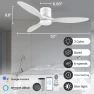 Thumbnail Wood Smart Ceiling Fan with Light and Remote — Smart Fan, cumilo