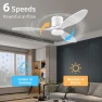 Thumbnail Wood Smart Ceiling Fan with Light and Remote — Smart Fan, cumilo