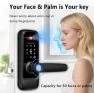 Thumbnail Smart Lock with Camera, 3D Face Recognition Palm Vein Fingerprint Keypad Access, Video Doorbell, WiFi Electronic Handle — Smart Lock, Jacchozhi