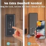 Thumbnail WiFi Door Lock with Camera- Video Doorbell, Deadbolt Smart Lock with RFID Fingerprint Keypad Code, Electronic Digital... — Smart Lock, Dhiedas