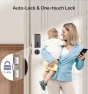 Thumbnail Fingerprint Keypad Deadbolt with Knob Set — Smart Lock, Ulecoce