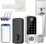 Thumbnail Keyless Entry Door Deadbolt with Handle Set — Smart Lock, BEBASIA