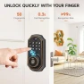 Thumbnail Keyless Entry Door Lock with Camera Fingerprint Smart Door Lock with App Remote Control — Smart Lock, YHV