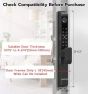 Thumbnail Mortise Sliding Glass Door Lock with Smart Fingerprint Code Keypad RFID Remote App — Smart Lock, Anweller