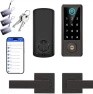 Thumbnail Smart Fingerprint Door Lock with Handle Set — Smart Lock, BEBASIA