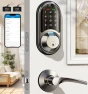 Thumbnail Smart Lock for Front Door, 2 Lever Handles, Fingerprint Keyless Entry, App Control Biometric Door Lock Set, Touchscreen... — Smart Lock, Veise