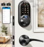 Thumbnail Smart Lock for Front Door, 2 Lever Handles, Fingerprint Keyless Entry, App Control Biometric Door Lock Set, Touchscreen... — Smart Lock, Veise