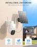 Thumbnail Solar Security Cameras Wireless Outdoor, 2K WiFi Cameras for Home Security, 360° PTZ Surveillance Camera with PIR, Color... — Security Camera, Techage