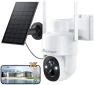 Thumbnail Solar Security Cameras Wireless Outdoor, 2K WiFi Cameras for Home Security, 360° PTZ Surveillance Camera with PIR, Color... — Security Camera, Techage