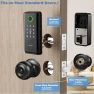 Thumbnail WiFi Bluetooth Keypad Door Lock with Handle — Smart Lock, Evanshow