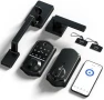 Thumbnail Smart Fingerprint Front Door Lock Set, App Control, 8-in-1 Keyless Entry Deadbolt with Lever Handle — Smart Lock, Veise