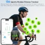 Thumbnail Smart Watch with 2.0" HD Display, Blood Pressure Oxygen Heart Rate Sleep Monitor, 136 Sports Modes, IP68 Waterproof... — Smart Watch, Yowow