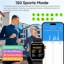 Thumbnail Smart Watch with Bluetooth Calls, Health Monitor & 150+ Sports Modes — Fitness Tracker, VOKOWOBO