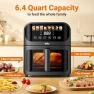 Thumbnail Air Fryer, 6.4Qt Stainless Steel with 8 Presets — Air Fryer, Bear