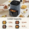 Thumbnail Air Fryer 6QT with Window, Square Airfryer Oven 12-in-1 — Air Fryer, Sweetcrispy