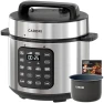 Thumbnail Electric Pressure Cooker 6 Quart Silver, Non-stick Pot, 9-in-1 Instant Pot, 12 Preset Functions with Touchscreen — Multicooker, Carori