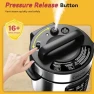 Thumbnail Electric Pressure Cooker 6 Quart Silver, Non-stick Pot, 9-in-1 Instant Pot, 12 Preset Functions with Touchscreen — Multicooker, Carori