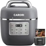 Thumbnail Electric Pressure Cooker 6 Quart Silver, Non-stick Pot, 9-in-1 Instant Pot, 12 Preset Functions with Touchscreen — Multicooker, Carori