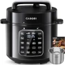 Thumbnail Electric Pressure Cooker 6 Quart Silver, Non-stick Pot, 9-in-1 Instant Pot, 12 Preset Functions with Touchscreen — Multicooker, Carori