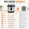 Thumbnail 6QT Electric Pressure Cooker – 12-in-1 Multi Cooker — Multicooker, KINGBULL