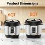 Thumbnail 6QT Electric Pressure Cooker, 16-in-1 & Non-Stick Stainless Steel Multi Cooker — Multicooker, Simple Deluxe