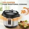 Thumbnail 6QT Electric Pressure Cooker, 16-in-1 & Non-Stick Stainless Steel Multi Cooker — Multicooker, Simple Deluxe