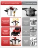 Thumbnail 8 Qt Pressure Cooker, 3-in-1 Fast Cooking with One-Hand Locking — Multicooker, Jyxmor