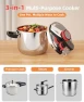 Thumbnail 8 Qt Pressure Cooker, 3-in-1 Fast Cooking with One-Hand Locking — Multicooker, Jyxmor