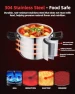 Thumbnail 8 Qt Pressure Cooker, 3-in-1 Fast Cooking with One-Hand Locking — Multicooker, Jyxmor