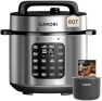 Thumbnail Electric Pressure Cooker 6 Quart Silver, Non-stick Pot, 9-in-1 Instant Pot, 12 Preset Functions with Touchscreen — Multicooker, Carori