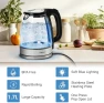 Thumbnail Glass Electric Kettle, 1.7L Hot Water Boiler — Electric Kettle, TUMIDY