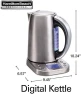 Thumbnail Professional Digital LCD Temperature Control Electric Tea Kettle — Electric Kettle, Hamilton Beach