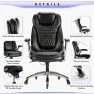 Thumbnail Ergonomic Computer Desk Chair, High Back Leather Chair with Padded Flip-up Arms, Swivel Home Office Chair Upgraded... — Smart Chairs, COLAMY