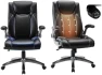 Thumbnail Ergonomic Computer Desk Chair, High Back Leather Chair with Padded Flip-up Arms, Swivel Home Office Chair Upgraded... — Smart Chairs, COLAMY