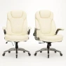 Thumbnail Ergonomic Computer Desk Chair, High Back Leather Chair with Padded Flip-up Arms, Swivel Home Office Chair Upgraded... — Smart Chairs, COLAMY