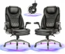 Thumbnail Ergonomic Computer Desk Chair, High Back Leather Chair with Padded Flip-up Arms, Swivel Home Office Chair Upgraded... — Smart Chairs, COLAMY