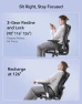 Thumbnail Ergonomic Mesh Office Chair, High Back Home Desk Chair with 3D Armrests, Lumbar Support and Adjustable Headrest,... — Smart Chairs, SIHOO