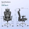 Thumbnail Ergonomic Mesh Office Chair, High Back Home Desk Chair with 3D Armrests, Lumbar Support and Adjustable Headrest,... — Smart Chairs, SIHOO