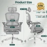 Thumbnail Ergonomic Office Chair with Sync Lumbar Support & Sliding Seat — Smart Chairs, GABRYLLY